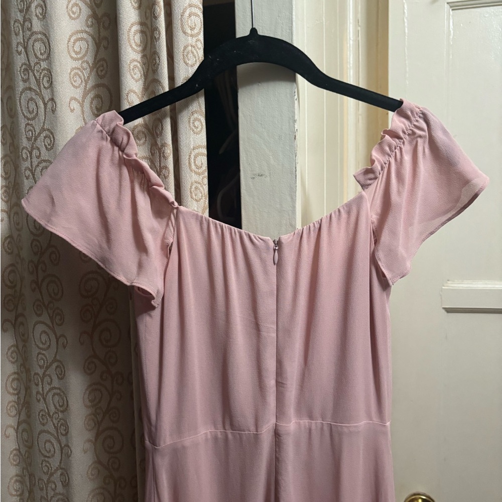 REFORMATION BUTTERFLY OF THE SHOULDER RUFFLE,CREPE MIDI DRESS,NEW WITHOUT TAGS - Picture 7 of 11